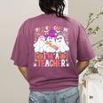 You Can't Scare Me I'm A Teacher Halloween Women's Comfort Colors T-Shirt Back Print Berry