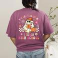 You Can't Scare Me I Teach High School Teacher Halloween Women's Comfort Colors T-Shirt Back Print Berry