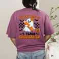 You Can't Scare Me I Teach Kindergarten Teacher Halloween Women's Comfort Colors T-Shirt Back Print Berry You Can't Scare Me I Teach Kindergarten Teacher Halloween Women's Comfort Colors T-Shirt Back Print Berry