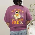 You Can't Scare Me I Teach Pre-K Halloween Teacher Ghost Women's Comfort Colors T-Shirt Back Print Berry