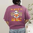 You Can't Scare Me I Teach Preschool Ghost Halloween Teacher Women's Comfort Colors T-Shirt Back Print Berry