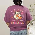 You Can't Scare Me I Teach Preschool Teacher Team Halloween Women's Comfort Colors T-Shirt Back Print Berry