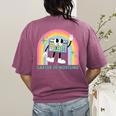Career In Modeling AAC Teacher SLP SPED Communication Autism Women's Comfort Colors T-Shirt Back Print Berry