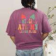 My Cat Ate My Lesson Plans Teacher Sarcastic Women's Comfort Colors T-Shirt Back Print Berry