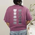 Cat Themed Artist Value Scale Educational Art Teacher Women's Comfort Colors T-Shirt Back Print Berry