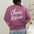 Chaos Referee For Mom Dad Teacher Shirt Cute Coach For Men Women Women's Comfort Colors T-Shirt Back Print Berry