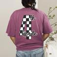 Checkered Fourth Grade Back To School Teachers Students Women's Comfort Colors T-Shirt Back Print Berry Checkered Fourth Grade Back To School Teachers Students Women's Comfort Colors T-Shirt Back Print Berry
