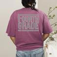 Checkered Fourth Grade Teacher Team Crew Back To School Women's Comfort Colors T-Shirt Back Print Berry Checkered Fourth Grade Teacher Team Crew Back To School Women's Comfort Colors T-Shirt Back Print Berry