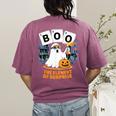 Chemistry Boo Ghost Element Of Surprise Science Teacher Tee Women's Comfort Colors T-Shirt Back Print Berry