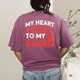 Childcare My Heart Belongs To Children Daycare Teacher Men Women Women's Comfort Colors T-Shirt Back Print Berry