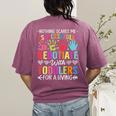 Childcare Teacher Negotiate With Toddlers Daycare Provider Men Women Girls Kids Women's Comfort Colors T-Shirt Back Print Berry