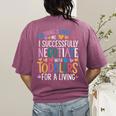 Childcare Teacher Negotiate With Toddlers Daycare Provider Women's Comfort Colors T-Shirt Back Print Berry Childcare Teacher Negotiate With Toddlers Daycare Provider Women's Comfort Colors T-Shirt Back Print Berry