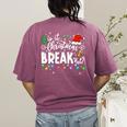 Is It Christmas Break Yet Teacher Xmas Light Santa Hat Women's Comfort Colors T-Shirt Back Print Berry Is It Christmas Break Yet Teacher Xmas Light Santa Hat Women's Comfort Colors T-Shirt Back Print Berry