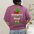 Christmas Kindergarten Elf Squad Teacher Student Women's Comfort Colors T-Shirt Back Print Berry Christmas Kindergarten Elf Squad Teacher Student Women's Comfort Colors T-Shirt Back Print Berry