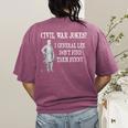 Civil War For History Buff & History Teachers For Men Women Girls Kids Women's Comfort Colors T-Shirt Back Print Berry