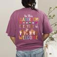 In This Classroom Everyone Is Welcome For Teacher Women's Comfort Colors T-Shirt Back Print Berry In This Classroom Everyone Is Welcome For Teacher Women's Comfort Colors T-Shirt Back Print Berry