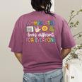 Communication Looks Different Tee Shirt Kids -Adults Teacher Animal Print Small Short Sleeve Classic Fit Crew Neck Polyester 100 Women's Comfort Colors T-Shirt Back Print Berry