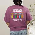 Complementary Colors Pun Artist Art Teacher T-Shirt Women's Comfort Colors T-Shirt Back Print Berry Complementary Colors Pun Artist Art Teacher T-Shirt Women's Comfort Colors T-Shirt Back Print Berry