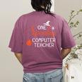 Computer Teacher Halloween Spooky Men Women Kids Women's Comfort Colors T-Shirt Back Print Berry Computer Teacher Halloween Spooky Men Women Kids Women's Comfort Colors T-Shirt Back Print Berry