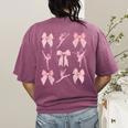 Coquette Bow Ballet Dance Teacher Coquette Women Dancing Women's Comfort Colors T-Shirt Back Print Berry