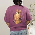 Coquette Music Note Patchwork Ghost Music Teacher Halloween Women's Comfort Colors T-Shirt Back Print Berry Coquette Music Note Patchwork Ghost Music Teacher Halloween Women's Comfort Colors T-Shirt Back Print Berry
