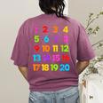 Counting 1-10 Learn To Count Number School Kids Teacher Women's Comfort Colors T-Shirt Back Print Berry Counting 1-10 Learn To Count Number School Kids Teacher Women's Comfort Colors T-Shirt Back Print Berry