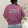 Cow Print For Elementary School First Grade Teachers Women's Comfort Colors T-Shirt Back Print Berry Cow Print For Elementary School First Grade Teachers Women's Comfort Colors T-Shirt Back Print Berry