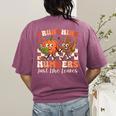 Crunching Numbers Just Like Leaves Pumpkin Fall Teacher Women's Comfort Colors T-Shirt Back Print Berry