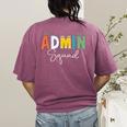 Cute Admin Squad Crew Team Back To School Teacher For Men Women Women's Comfort Colors T-Shirt Back Print Berry
