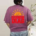 Cute Bilingual Spanish Teacher Buenos Dias Sunshine Women's Comfort Colors T-Shirt Back Print Berry Cute Bilingual Spanish Teacher Buenos Dias Sunshine Women's Comfort Colors T-Shirt Back Print Berry