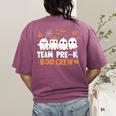 Cute Ghosts Pre-K Boo Crew Teachers Halloween Party Team For Men Women Kids Women's Comfort Colors T-Shirt Back Print Berry