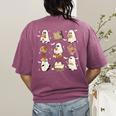 Cute Ghosts Reading Book Bookworm Halloween History Teacher Women's Comfort Colors T-Shirt Back Print Berry Cute Ghosts Reading Book Bookworm Halloween History Teacher Women's Comfort Colors T-Shirt Back Print Berry