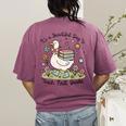 Cute Goose It's A Beautiful Day To Teach 1st Grade Teacher Women's Comfort Colors T-Shirt Back Print Berry