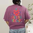 Cute Maestra Teacher Women's Comfort Colors T-Shirt Back Print Berry