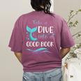 Cute Mermaid Librarian Teacher Dive Into A Good Book Reading Women's Comfort Colors T-Shirt Back Print Berry Cute Mermaid Librarian Teacher Dive Into A Good Book Reading Women's Comfort Colors T-Shirt Back Print Berry