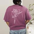Dancing Turkey Happy Thanksgiving Day Ballet Dance Teacher Women's Comfort Colors T-Shirt Back Print Berry