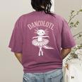 Dancolotl Ballerina Axolotl Ballet Dance Teacher Women's Comfort Colors T-Shirt Back Print Berry