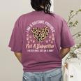 Daycare Provider Teacher Childcare Worker Leopard Heart Fun Women's Comfort Colors T-Shirt Back Print Berry