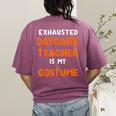 Daycare Teacher Halloween Costume Tired Day Care Shirt Women's Comfort Colors T-Shirt Back Print Berry Daycare Teacher Halloween Costume Tired Day Care Shirt Women's Comfort Colors T-Shirt Back Print Berry