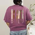 Deaf Be Kind Sign Language Hand Talking Teachers Interpreter Women's Comfort Colors T-Shirt Back Print Berry