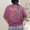 Dear Student Behind Me Teacher Appreciation Back To School Women's Comfort Colors T-Shirt Back Print Berry