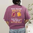 Dear Teacher Bestie You'Re Totally My Jam Shirt Kids Women's Comfort Colors T-Shirt Back Print Berry Dear Teacher Bestie You'Re Totally My Jam Shirt Kids Women's Comfort Colors T-Shirt Back Print Berry