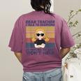 Dear Teacher I Talk To Everyone So Moving My Seat Won’t Help Women's Comfort Colors T-Shirt Back Print Berry Dear Teacher I Talk To Everyone So Moving My Seat Won’t Help Women's Comfort Colors T-Shirt Back Print Berry