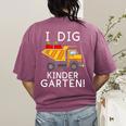 I Dig Kindergarten Student Teacher Construction First Day Women's Comfort Colors T-Shirt Back Print Berry