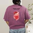 Digestive System Anatomy Anatomical Biology Teacher Men Women Women's Comfort Colors T-Shirt Back Print Berry