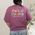 Dinosaur Teacher Teachersaurus Rex Dino Women's Comfort Colors T-Shirt Back Print Berry Dinosaur Teacher Teachersaurus Rex Dino Women's Comfort Colors T-Shirt Back Print Berry