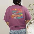 Dinosaurs Didnt Read Book Lover Boys Kids Teacher Women's Comfort Colors T-Shirt Back Print Berry