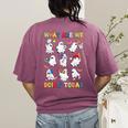 What Are We Doing Today Ghost PE Teacher Team Halloween Women's Comfort Colors T-Shirt Back Print Berry