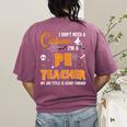 I Don't Need A Costume I'm A Pe Teacher Halloween Men Women Women's Comfort Colors T-Shirt Back Print Berry