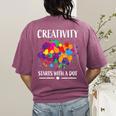 Dot Day Shirt Women Men Kids Girls Boys Teacher 2024 Dot Day Women's Comfort Colors T-Shirt Back Print Berry